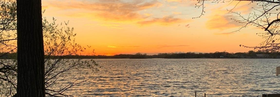 sunset on Lake Shetek